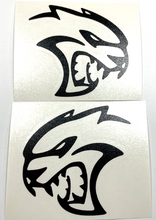 Load image into Gallery viewer, Flat Black SRT Hellcat Fender Emblem Overlay Decal Pair For 2015-2018 Challenger