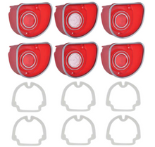 Load image into Gallery viewer, OER Tail Lamp and Back Up Lamp Lens Set With Gaskets 1968 Chevy Impala SS Models