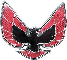 Load image into Gallery viewer, OER CM8550 1974-1976 Pontiac Firebird Red Front End Panel Bird Emblem