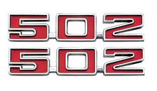 Load image into Gallery viewer, OER Custom 502 Adhesive Backed Front Fender Emblem Set For Chevy Car and Trucks