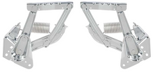 Load image into Gallery viewer, OER Chrome Hood Hinge and Spring Set 1967-1972 Chevy and GMC Pickup Trucks