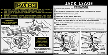Load image into Gallery viewer, Reproduction Jack Instruction and Caution Decal 1974 Pontiac Ventura Hatchback