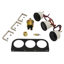 Load image into Gallery viewer, Red LED Digital Volt Temperature and Oil 3 Gauge Set With Panel and Senders