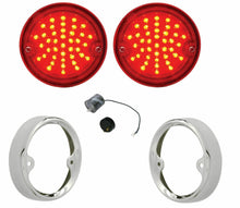 Load image into Gallery viewer, United Pacific SS Bezel and  LED Tail Light Set 1954-55 Chevy GMC Stepside Truck
