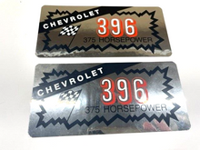 Load image into Gallery viewer, 396 375 Horsepower Valve Cover Decal Set For Camaro Chevelle Nova Impala Bel Air
