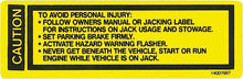 Load image into Gallery viewer, Reproduction Jack Base Caution Decal For 1973-1979 Chevy and GMC Pickup Trucks
