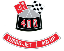 Load image into Gallery viewer, OER 400 With 450 HP Air Cleaner Decal Set Camaro Nova Chevelle Impala Corvette