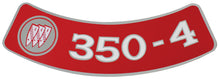 Load image into Gallery viewer, Air Cleaner Decal 350-4V 1968-1972 Buick Skylark Riviera Regal LeSabre Wildcat