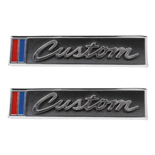 Load image into Gallery viewer, Trim Parts 9550 1967-1968 Chevrolet GMC Truck "Custom" Door Emblem Set USA Made