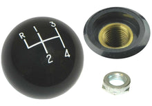 Load image into Gallery viewer, Black 4 Speed Hurst Gear Shift Knob 3/8"-24 Thread & Lock Nut 1964-72 GM Models