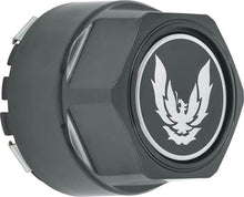 Load image into Gallery viewer, OER Gloss Black Wheel Center Cap Set w/ Late Silver Bird Logo 1982-1992 Firebird