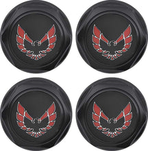 Load image into Gallery viewer, OER Wheel Center Cap Set Flat Black w/ Early Red Bird Logo 1977-1981 Firebird