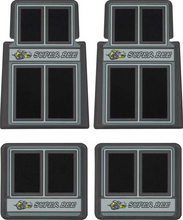 Load image into Gallery viewer, OER 4 Piece Black Carpeted "Super Bee" Floor Mat Set 1968-1971 Dodge Super Bee