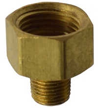 Load image into Gallery viewer, Brass Inverted Flare Brake Line Adapter Fitting 1/8 NPT Male to 5/8-18 Female