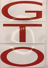 Load image into Gallery viewer, Reflective Red Rear Valance "GTO" Overlay Decal 2004-2006 Pontiac GTO Models