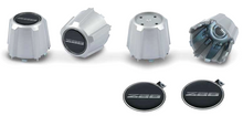 Load image into Gallery viewer, OER Black/Silver Z28 Logo N90 Wheel Center Cap Set 1982-1992 Chevy Camaro Z28