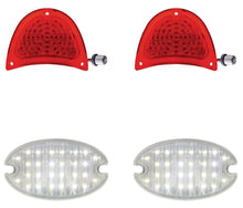 Load image into Gallery viewer, 1957 Chevrolet Bel Air 150 210 LED Tail Light & Back Up Light Set w/ LED Flasher