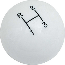 Load image into Gallery viewer, Reproduction White 1-7/8" 3 Speed Shift Knob 1967-1969 Pontiac Firebird