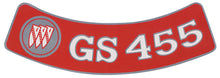 Load image into Gallery viewer, Air Cleaner Decal GS 455 1970-1974 Buick Skylark Riviera LeSabre Wildcat Regal