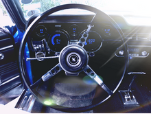 Load image into Gallery viewer, Intellitronix Teal LED Digital Gauge Cluster Panel 1967-1968 Ford Mustang