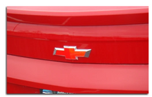 Load image into Gallery viewer, Red Rear Bowtie Overlay Decal For 2010-2013 Chevy Camaro Models