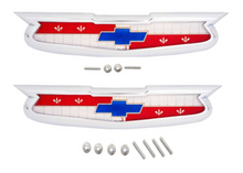 Load image into Gallery viewer, Trim Parts Hood and Trunk Emblem Set With Bezels For 1955 Chevy Bel Air Nomad
