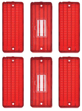 Load image into Gallery viewer, OER 6 Piece Tail Lamp Lens Set For 1970 Chevy Impala and Caprice Models