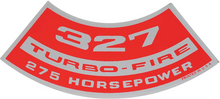 Load image into Gallery viewer, OER Air Cleaner Decal Turbo-Fire 327/275 HP Camaro Nova Chevelle Impala Corvette