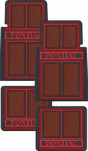 Load image into Gallery viewer, OER 4PC Red/Black Carpet Floor Mat Set Pontiac GTO Firebird Grand Prix Catalina