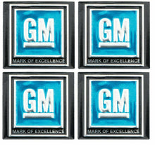 Load image into Gallery viewer, OER (4) Blue Mark of Excellence Seat Belt Decals 1968-1972 Pontiac Chevy Buick