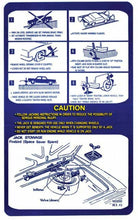 Load image into Gallery viewer, OER Trunk Lid Space Saver Spare Jacking Instructions Decal 1975 Pontiac Firebird