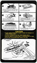 Load image into Gallery viewer, OER Trunk Lid Standard Spare Jacking Instructions Decal 1979-1980 Firebird