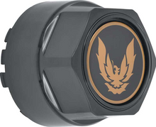 Load image into Gallery viewer, OER Black Wheel Center Cap Set With Gold Bird 1982-1992 Trans AM Firebird GTA