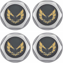 Load image into Gallery viewer, OER 881172 1977-1981 Pontiac Firebird Wheel Center Cap Set Silver Gold Bird Logo
