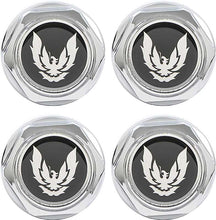 Load image into Gallery viewer, OER Chrome Wheel Center Cap Set with Late Silver Bird Logo 1982-1992 Firebird