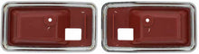 Load image into Gallery viewer, OER Red Inner Door Handle Escutcheon Set 1975-76 Firebird Camaro 1976-79 Nova