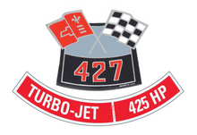 Load image into Gallery viewer, OER 427 With 425 HP Air Cleaner Decal Set Camaro Nova Chevelle Impala Corvette