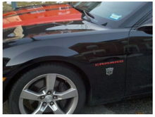 Load image into Gallery viewer, Flat Black Front Fender Overlay Decal Set For 2010-2015 Chevy Camaro Models