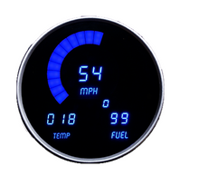 Load image into Gallery viewer, Intellitronix Blue LED Digital Gauge Cluster 1955-1986 Jeep CJ Models