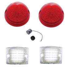 Load image into Gallery viewer, 1956 Chevy Bel Air 150 210 LED Tail Light Back-Up Light Set with LED Flasher