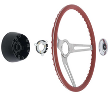 Load image into Gallery viewer, OER 15" Red Grip Cushioned Steering Wheel Kit For 1969-1972 Chevy & GMC Trucks
