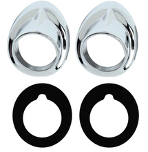 Load image into Gallery viewer, OER Chrome Wiper Tower Bezel and Gasket Set For 1947-1953 Chevy and GMC Trucks
