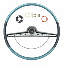 Load image into Gallery viewer, OER Two Tone Blue Steering Wheel Kit 1963 Chevy Impala With Standar Emblem