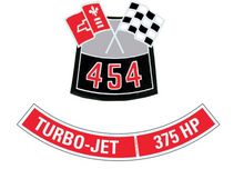 Load image into Gallery viewer, OER 454 With 375 HP Air Cleaner Decal Set Camaro Nova Chevelle Impala Corvette