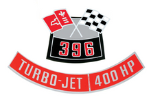 Load image into Gallery viewer, OER 396 With 400 HP Air Cleaner Decal Set Camaro Nova Chevelle Impala Corvette