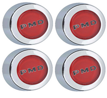 Load image into Gallery viewer, OER Red Rally II Center Cap & Lugnut Set 1967-1972 Pontiac GTO Lemans Firebird