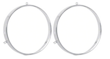 Load image into Gallery viewer, Stainless Headlamp Retaining Ring Set 1941-75 Firebird Camaro Nova Truck Impala