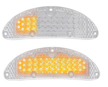 Load image into Gallery viewer, United Pacific Clear Sequential LED Parking Light Set 1955 Chevy Bel Air 150 210