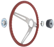 Load image into Gallery viewer, OER 15" Red Grip Cushioned Steering Wheel Kit For 1969-1972 Chevy & GMC Trucks