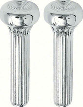 Load image into Gallery viewer, OER Chrome Ribbed Diecast Door Lock Knob Set 1965-1990 Chevy Pontiac Olds Buick